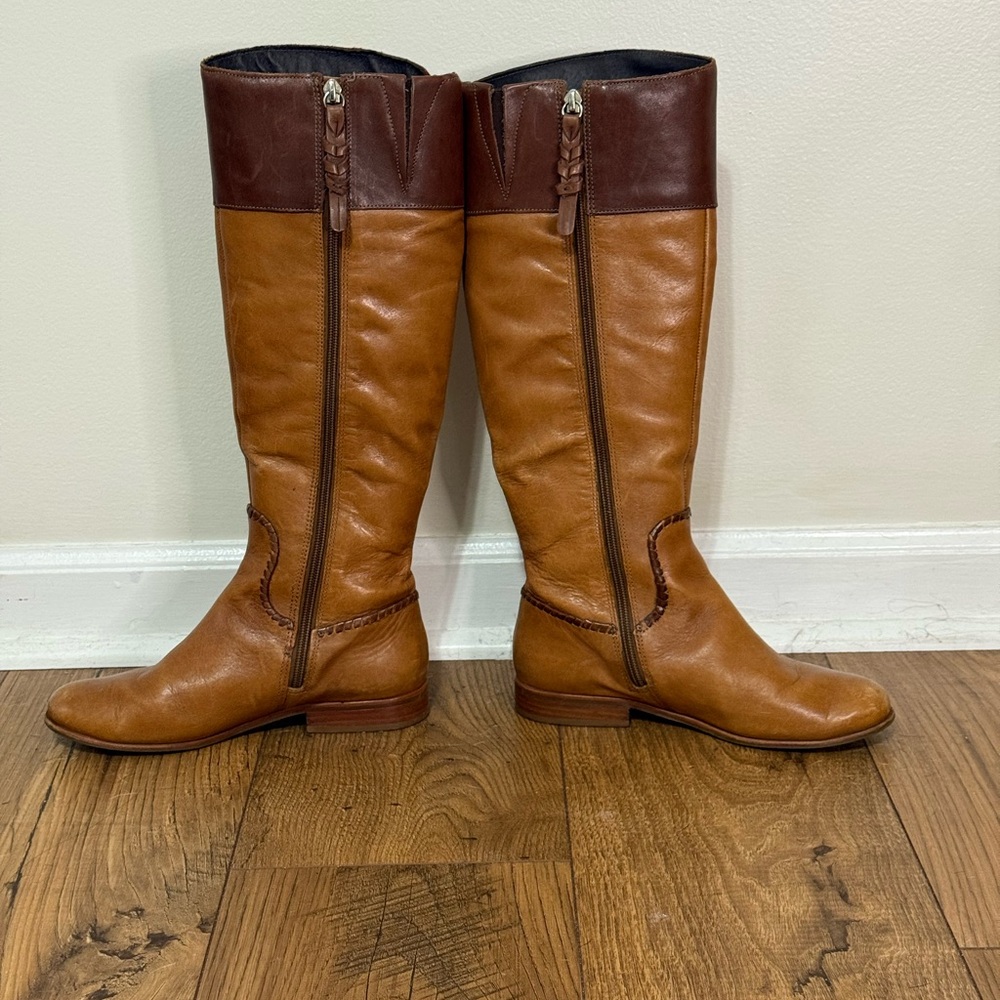 Jack Rogers Brown Tan Leather‎ Riding Boots